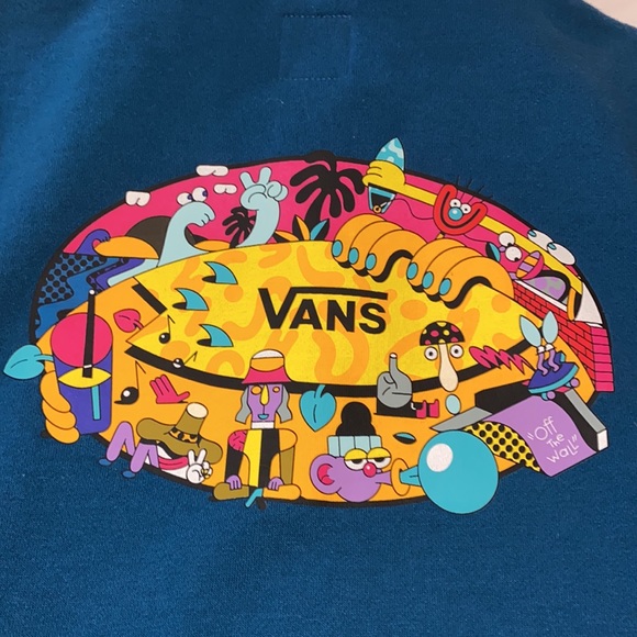 Vans Youth M Moroccan Blue Zip-Up Hoodie - Picture 4 of 8